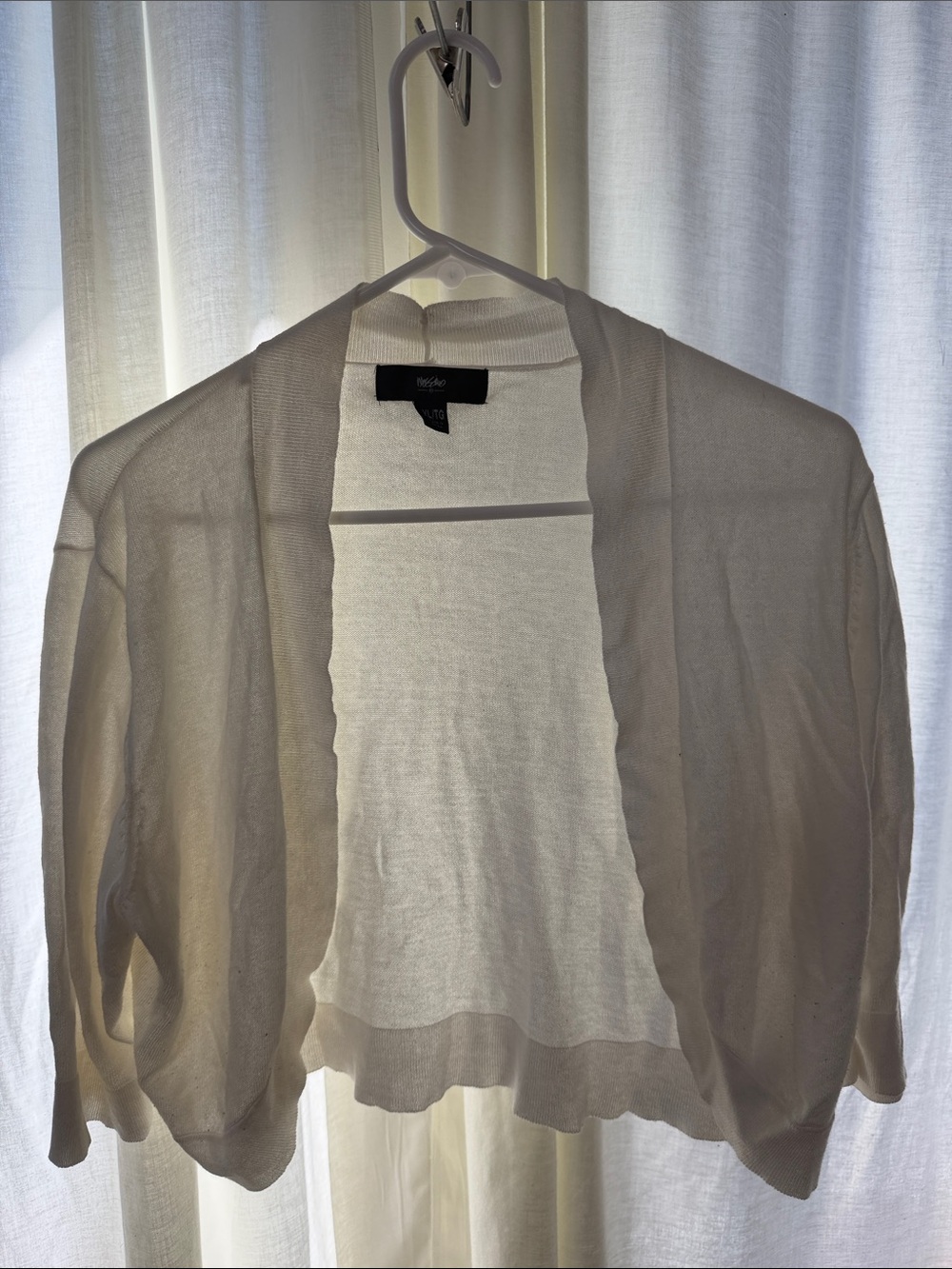 Mossimo Supply Co. Ivory Sheer Open Cardigan